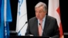 Le Secrétaire général des Nations Unies, Antonio Guterres, au siège européen des Nations Unies à Genève, Suisse, le 17 décembre 2019.