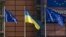 EU Ukraine flags