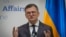 FILE - Ukraine's Foreign Minister Dmytro Kuleba attends a joint news conference with Moldova's Foreign Minister Mihai Popsoi in Kyiv, Ukraine, March 13, 2024.