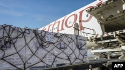 Aéroport international d'Addis-Abeba, en Éthiopie, le 7 mars 2021. 7 mars 2021. (Photo d'Amanuel SILESHI / AFP)