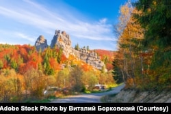 FILE - View of Tustan fortress in the Carpathian Mountains. (Adobe Stock Photo)