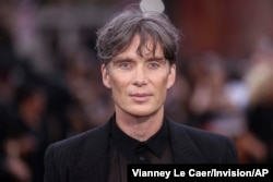 FILE - Actor Cillian Murphy poses at the "Oppenheimer" premiere, July 13, 2023, in London. (Vianney Le Caer/Invision/AP, File)