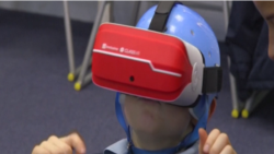Student at Prior's Court Using a VR Headset