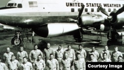 Members of the Weather Bureau's DC-6 operations unit were involved in Project StormFury, a cloud seeding experiment. (Credit: NOAA Photo Library)
