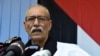 Brahim Ghali, secrétaire général du Polisario et président de la République arabe sahraouie autoproclamée, s'exprime après une rencontre avec l'envoyé de l'ONU au camp de réfugiés sahraouis de Rabouni.