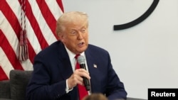 도널드 트럼프 미국 대통령이 2025년 3월 11일 미국 워싱턴 DC에서 열린 비즈니스 라운드테이블 행사에서 연설하고 있다.