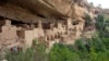 A view of cliff dwellings at Mesa Verde