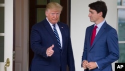 Дональд Трамп и Джастин Трюдо в 2019 году