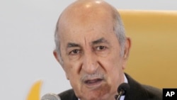 Le président algérien Abdelmadjid Tebboune, le 13 décembre 2019, à Alger.