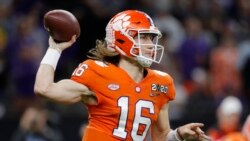 Clemson quarterback Trevor Lawrence was one of the most well-known players, but he could not make money until going to the NFL. (AP Photo/Gerald Herbert)