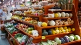 In this April 24, 2014 file photo, a variety of healthy fruits and vegetables are displayed for sale at a market in Washington. (AP Photo/J. Scott Applewhite, File)