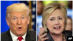 La démocrate Hillary Clinton et le républicain Donald Trump, 2016