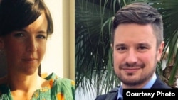 Les experts de l'ONU Zaida Catalan et Michael Sharp.