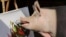 Pigcasso, a rescued pig, paints on a canvas at the Farm Sanctuary in Franschhoek, outside Cape Town, South Africa February 21, 2019. REUTERS/Sumaya Hisham