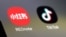 中国社媒小红书和TikTok的应用标志