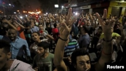 Les manifestants scandant des slogans contre le régime au Caire, en Egypte, le 21 septembre 2019.