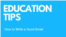 Education Tips: How to Write a Good Email