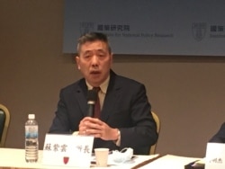 台湾国防安全研究院军事战略暨产业所所长苏紫云（美国之音陈筠摄）