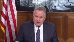 汤姆.兰托斯人权委员共同主席、共和党联邦众议员史密斯（Rep. Chris Smith, R-NJ）2021年5月18日主持听证会，聚焦中国新疆人权问题。