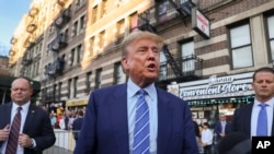 资料照片：美国前总统特朗普。(2024年4月16日)