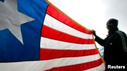 Le drapeau du Liberia. 