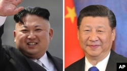 Kim Jong Un (à gauche) et Xi Jinping.