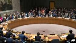 Un Conseil de sécurité de l'ONU sur la situation de la Corée du Nord, à New York, le 28 avril 2017.