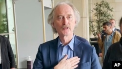 Відеокадр від 15 грудня 2024 року - Спецпосланець ООН з питань Сирії Гейр Педерсен прибув у Дамаск 