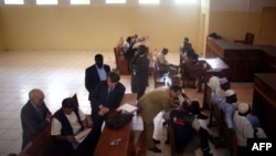 Une audience avec un juge tchadien au Palais de justice de N'Djamena lors de l’affaire Arc de Zoé, le 8 novembre 2007.