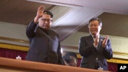 Le leader nord-coréen à Pyongyang, le 1 avril 2018.