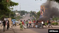 Une manifestation contre la modification de la loi électorale à Kinshasa, RDC, 19 janvier 2015.