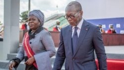 La Vice-présidente du Bénin Mariam Chabi Talata et le président Patrice Talon, Porto-Novo, 23 mai 2021.