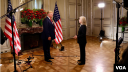 Greta Van Susteren, une collaboratrice de VOA, s'entretient avec le président Donald Trump, le 1er décembre 2018.