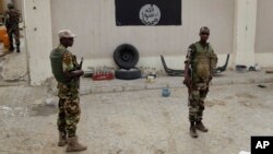 Soldats nigérians à Damasak, Nigeria le 18 mars 2015.