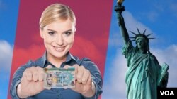 Un exemple de carte verte, ou green card, un document qui permet de résider aux États-Unis. 