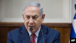 Le Premier ministre israélien Benjamin Netanyahu assiste à une réunion du gouvernement à Jérusalem, le 28 janvier 2018.