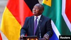 Le président sud-africain Cyril Ramaphosa à Pretoria, le 24 mai 2022.