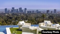 The deck is shown outside America’s most expensive home, which is for sale in the Bel Air neighborhood of Los Angeles, California, for $250 million. (Bruce Makowsky / BAM Luxury Development)