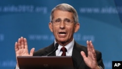 Anthony Fauci of the National Institute of Allergy and Infectious Diseases speaks at the XIX International AIDS Conference, July 23, 2012, in Washington.