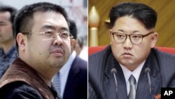Kim Jong Nam (left) is the half-brother of North Korean leader Kim Jong Un.