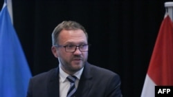 Министр иностранных дел Эстонии Маргус Цахкна в Нью-Йорке 23 сентября 2024 года.