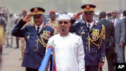 Le président tchadien Mahamat Deby Itno, lors de sa cérémonie d'investiture à N'Djamena, au Tchad, le jeudi 23 mai 2024.