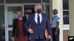 美国白宫印太政策协调员坎贝尔(Kurt Campbell)访问所罗门群岛。（美联社2022年4月22日）