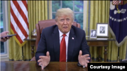 Trump hears 'covfefe' in 'yanny' versus 'laurel' debate.