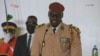 Le chef de la junte en Guinée, le colonel Mamady Doumbouya, lors de sa prestation de serment à Conakry, en Guinée, le 1er octobre 2021.