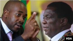 Nelson Chamisa and President Emmerson Mnangagwa