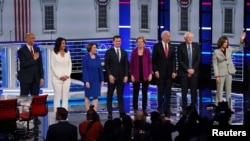 Une vue des candidats à l'investiture démocrate pour la présidentielle de 2020