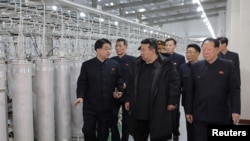 မြောက်ကိုရီးယားခေါင်းဆောင် Kim Jong Un နျူကလီးယား လက်နက်စက်ရုံများကို စစ်ဆေး (KCNA)