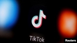 资料照片：TikTok标识。